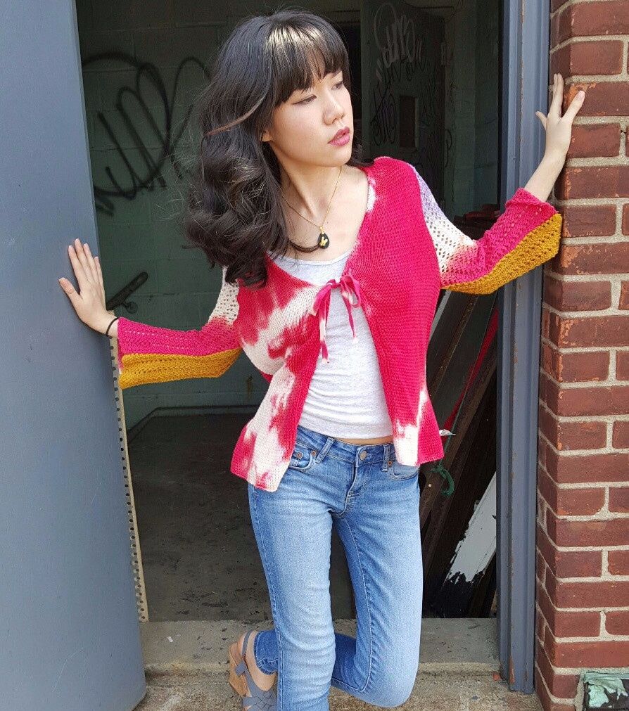 Pointelle cardigan l/s, Size: S/M