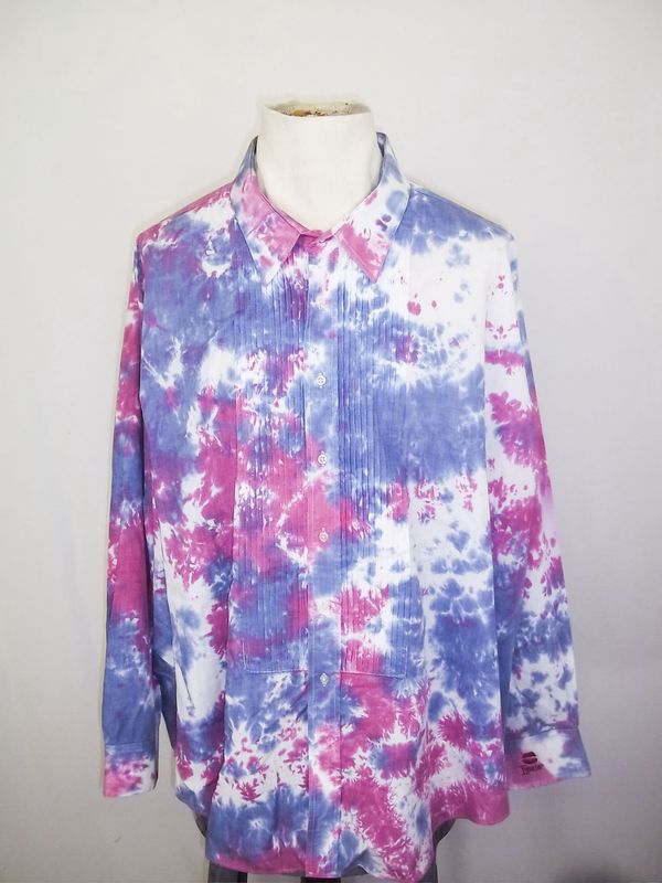 Unisex Over-Dye Tuxedo Shirt