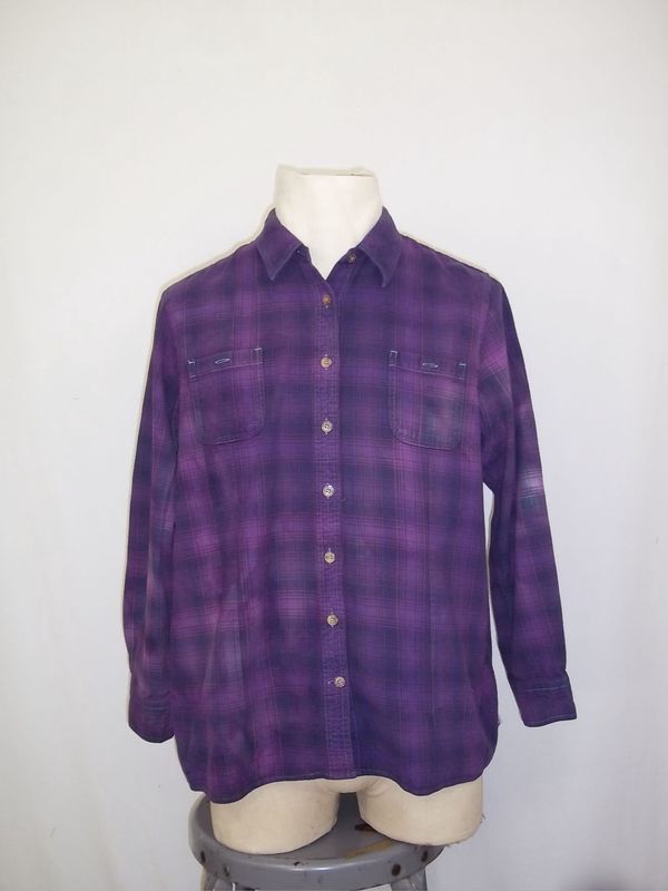 Sueded Unisex Flannel Shirt (Royal Purple)