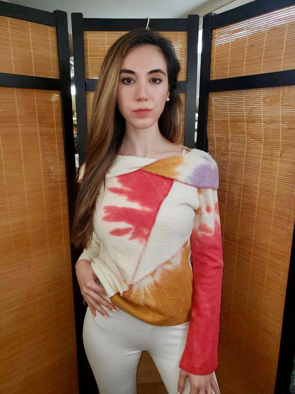 Fresh Fruit Sky-Dye Pullover in Summertime Clouds
