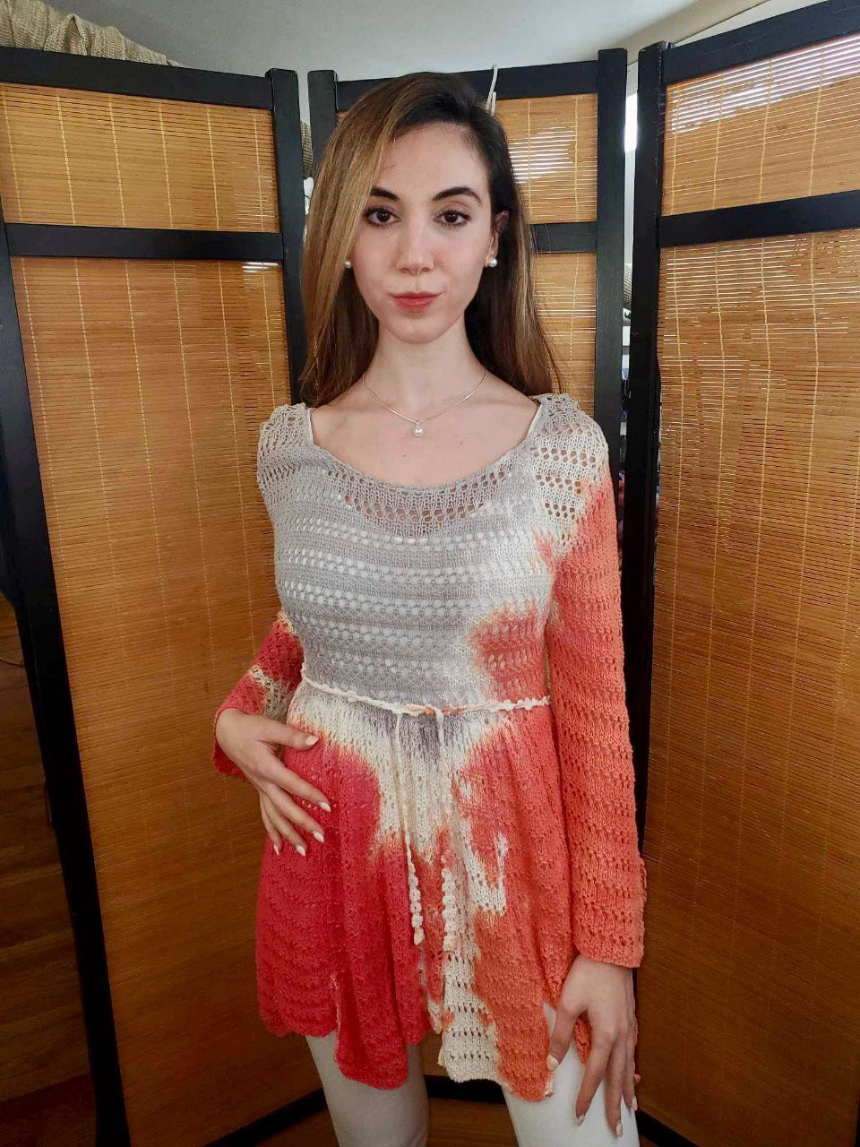 Fresh Fruit Sky-Dye Pullover Dress in Summertime Garden