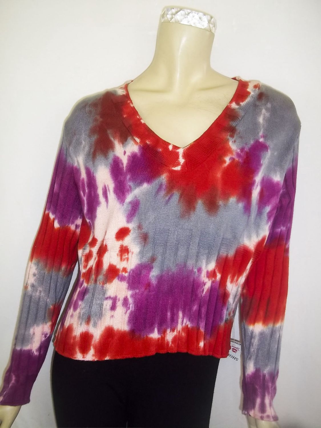 Cropped V-Neck Sweater #2070