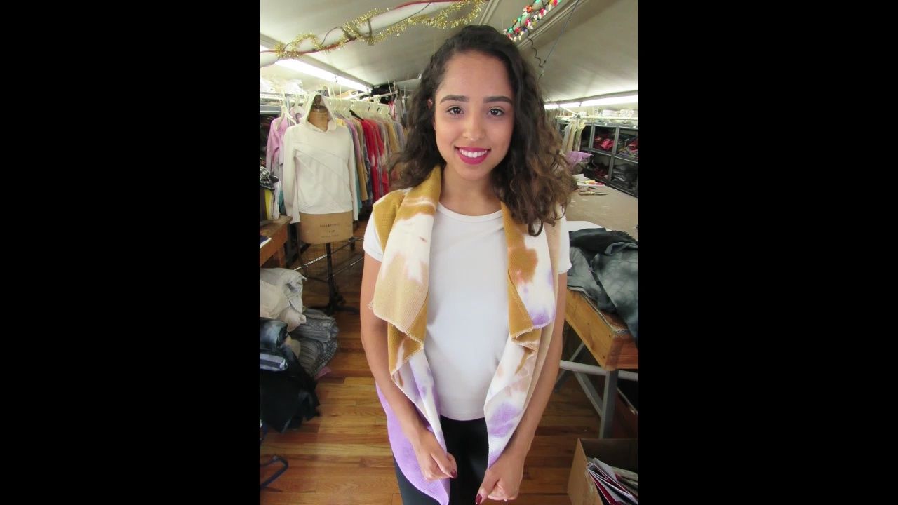 Sleeveless Cascade Vest in Passionfruit