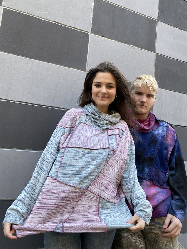 Pink Cowl Neck Boxy Tunic