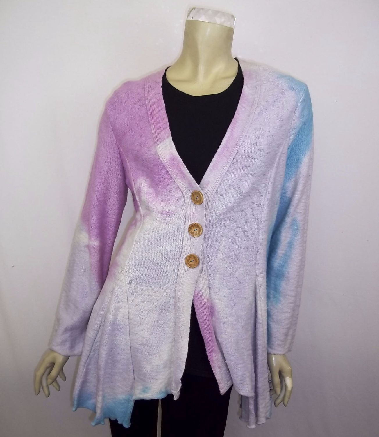 Ruffle Tunic Cardigan in Coralberry