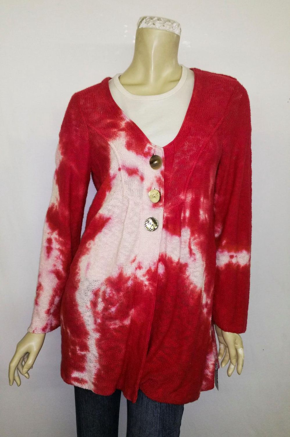 Fresh Fruit Sky-Dye Long Cardigan in Rosy Kiss