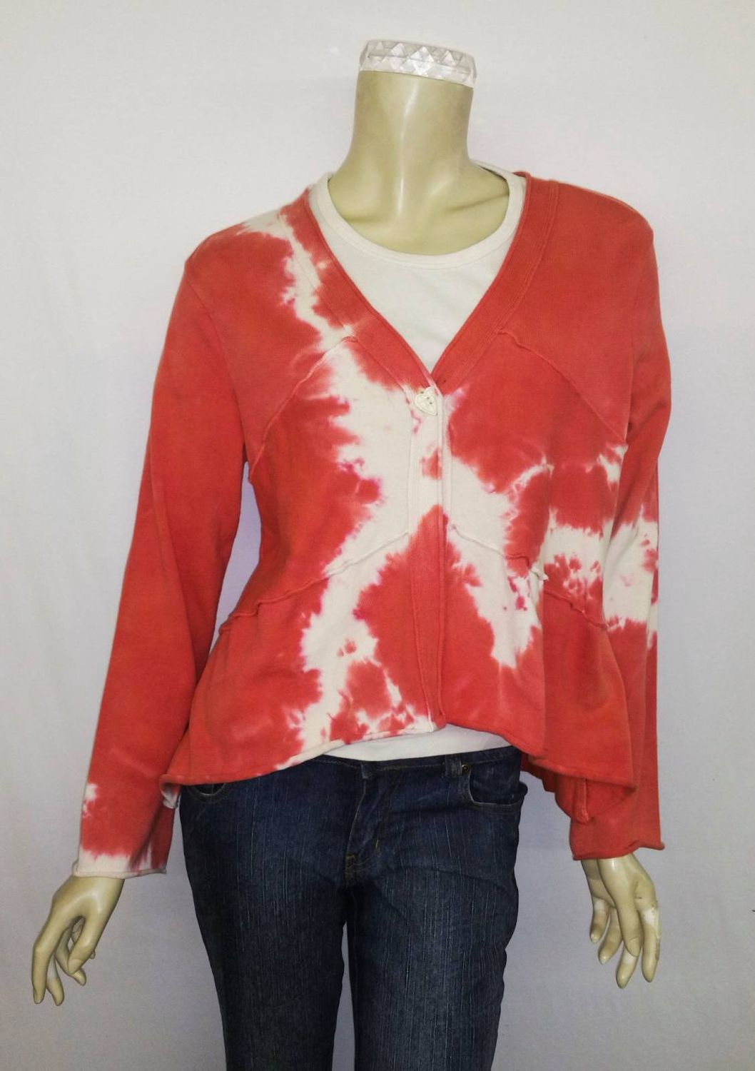 Fresh Fruit Sky-Dye Short Cardigan in Floral Marmalade Spring