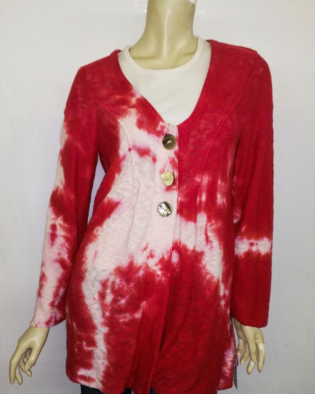 Fresh Fruit Sky-Dye Long Cardigan in Rosy Marchtide Love
