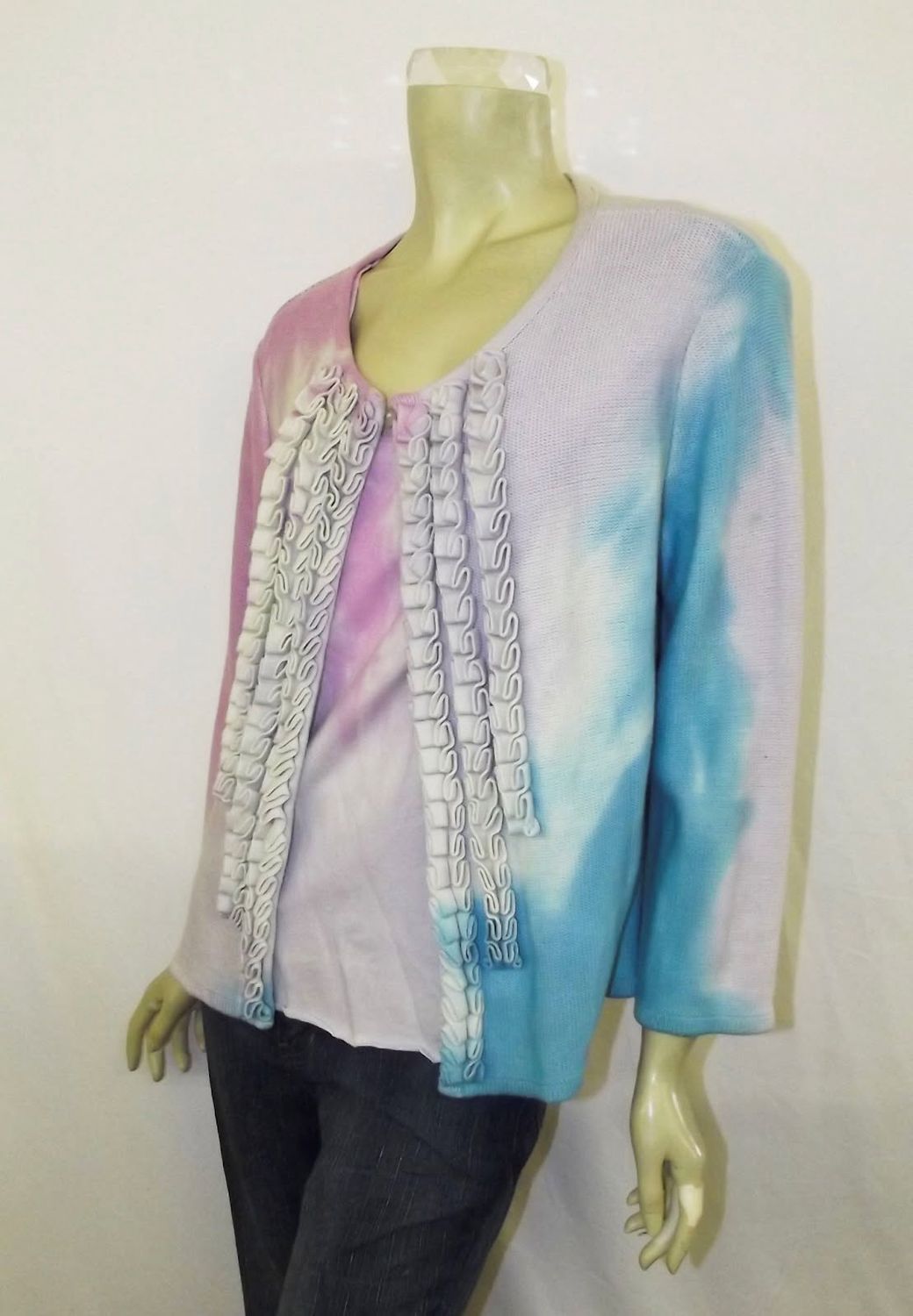 Fresh Fruit Sky-Dye Short Cardigan in Springtide Pink Sunshine