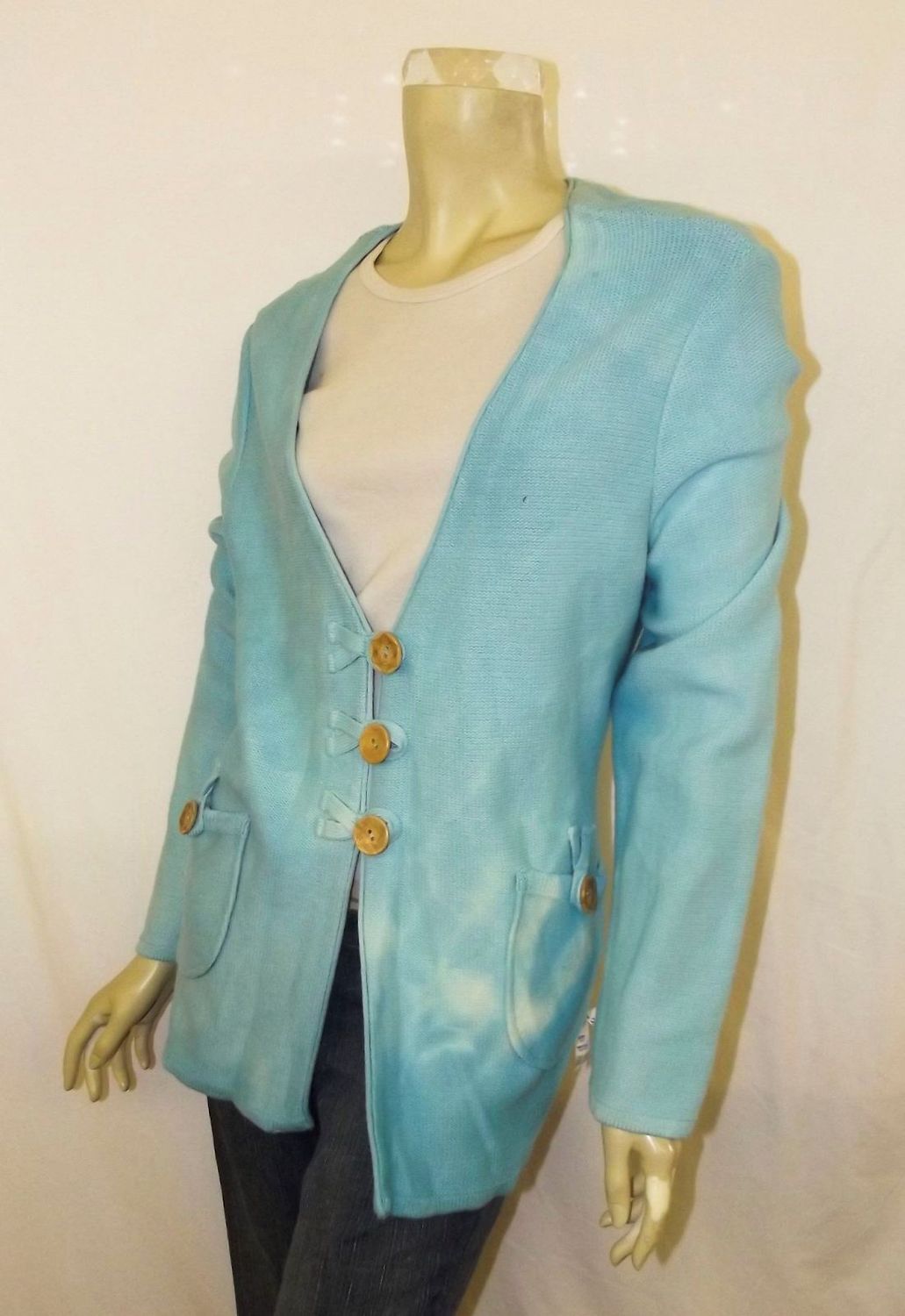 Fresh Fruit Sky-Dye Long Cardigan in Blue Sky