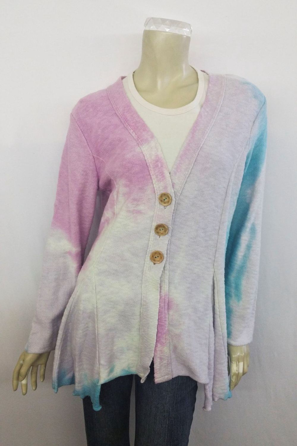Fresh Fruit Sky-Dye Long Cardigan in Candy Sunset