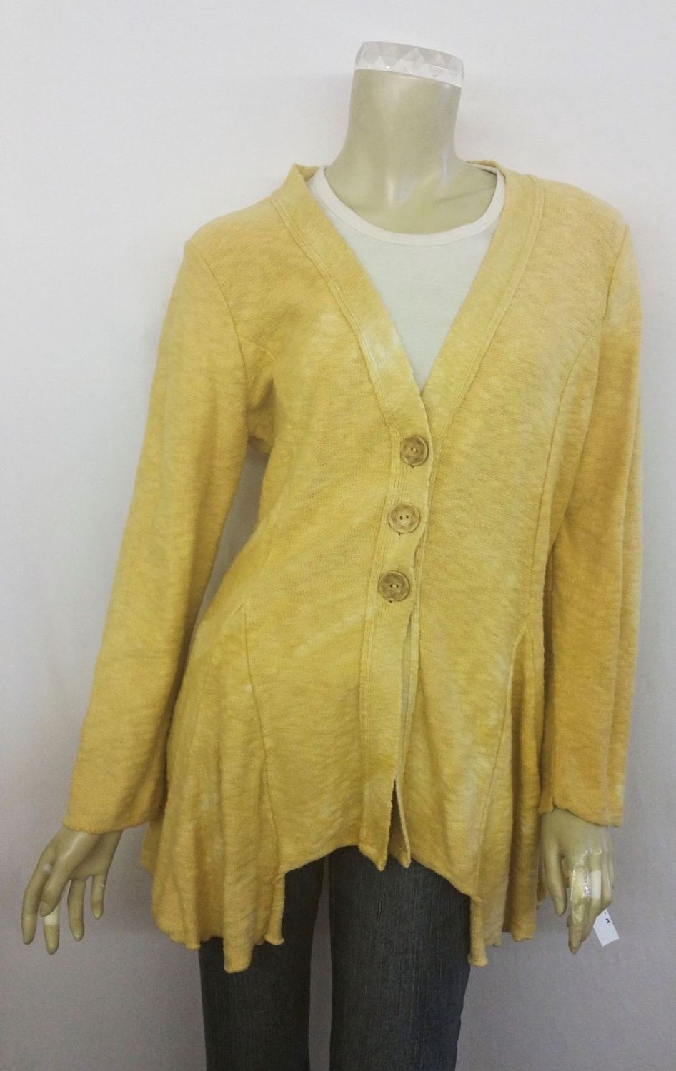 Fresh Fruit Sky-Dye Long Cardigan in Yellow Daisy