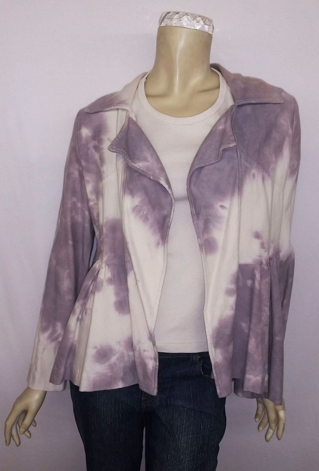 Fresh Fruit Sky-Dye Mid Cardigan in Gray Spring Sunrise