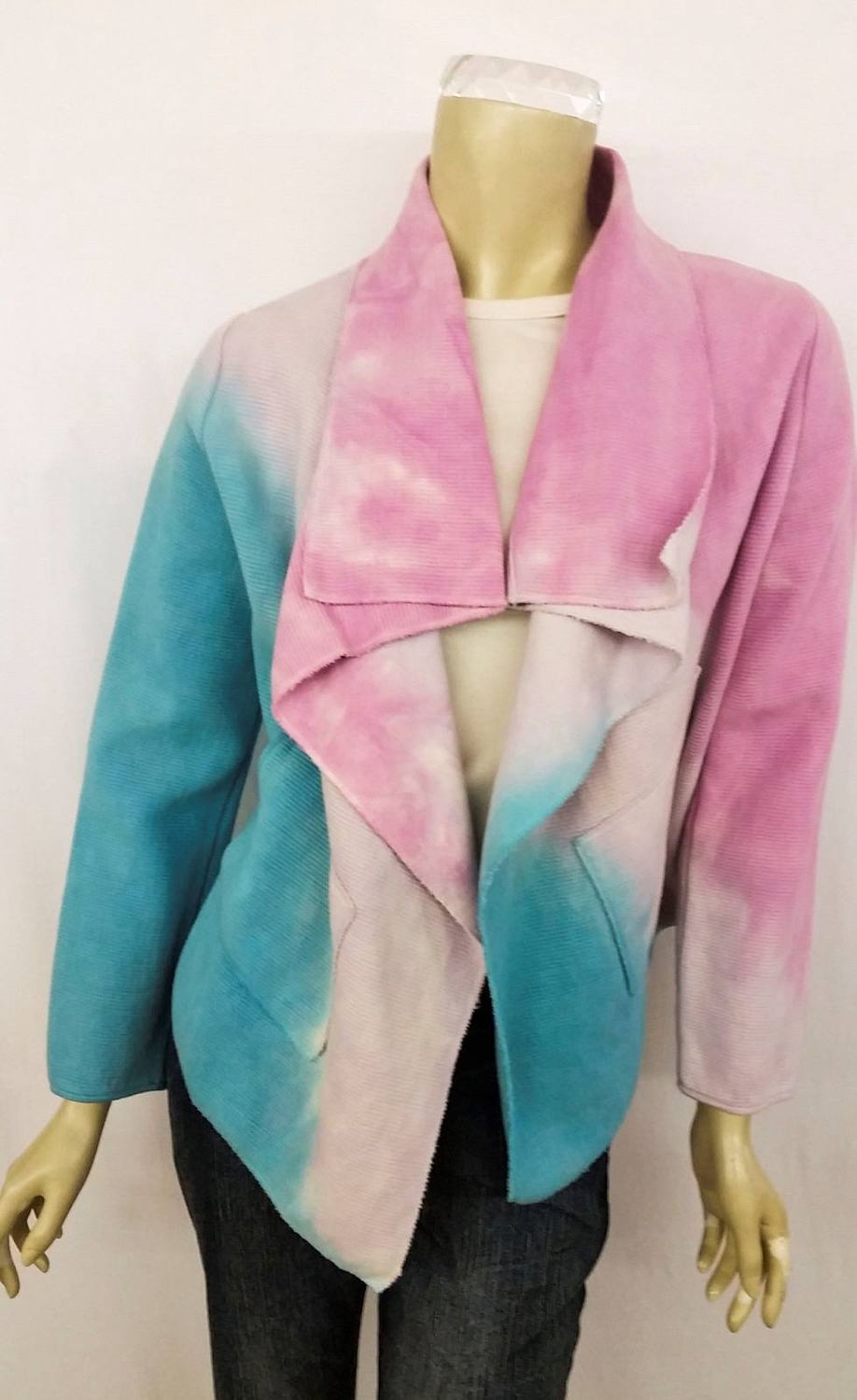 Fresh Fruit Sky-Dye Mid Cardigan in Sweet Pink Surprise