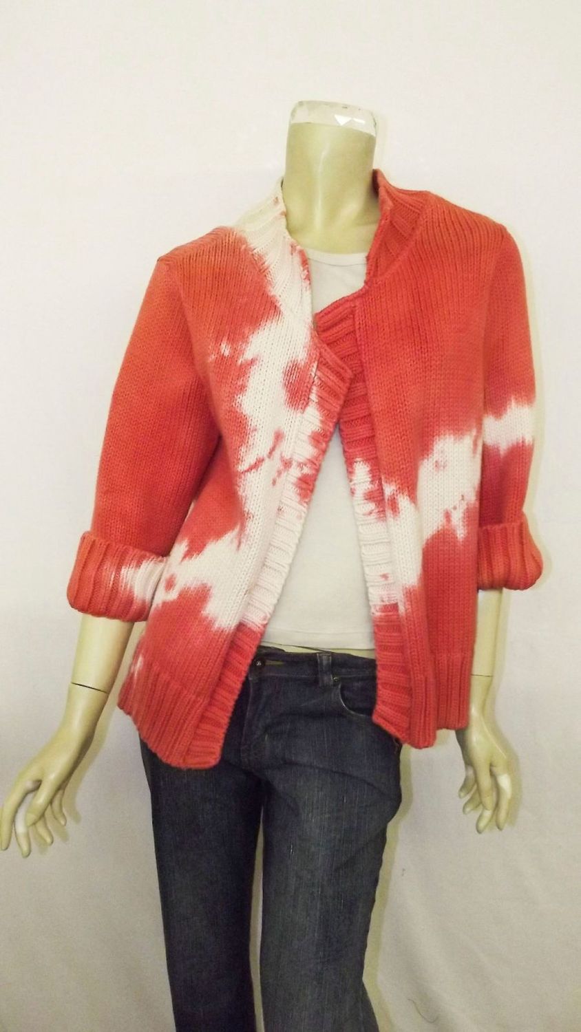 Fresh Fruit Sky-Dye Mid Cardigan in Orange Springtide March