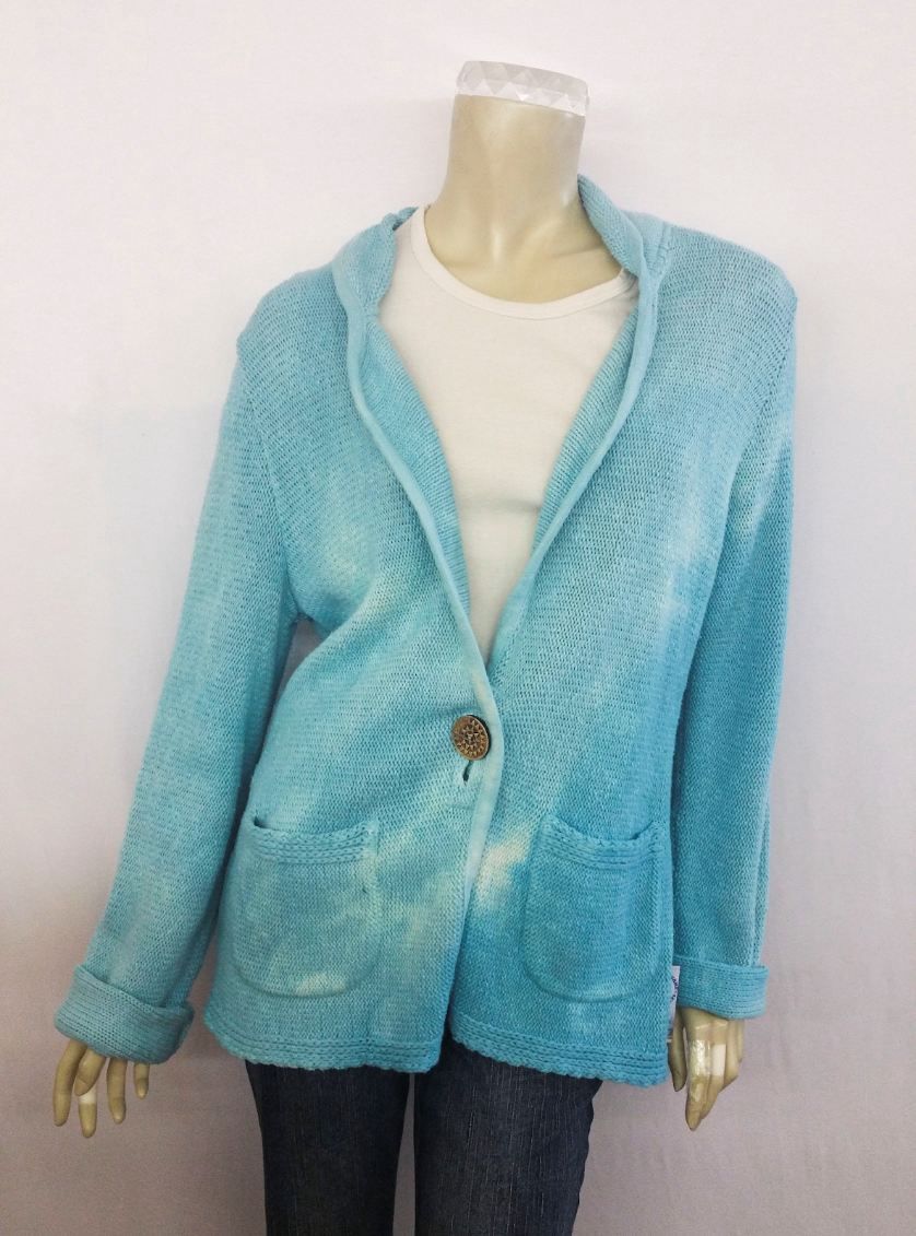 Fresh Fruit Sky-Dye Mid Cardigan in Blue Springtide Belle