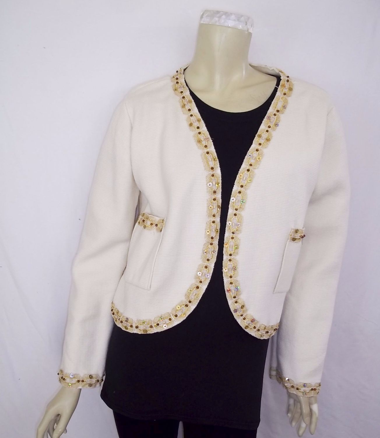 Natural Lux Embellished Jacket