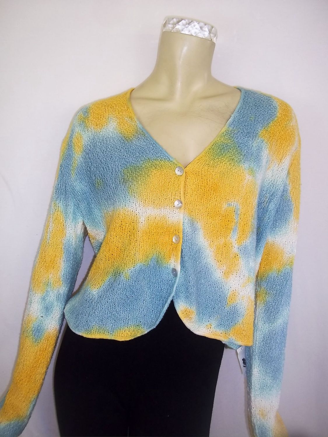 Summer Vintage Sky-Dye Cardigan in Summertime Sunshine