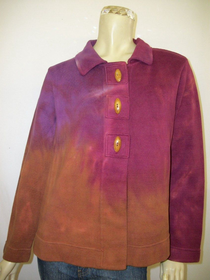 Bejeweled Mid Sky-Dye Long-Sleeved Jacket in Autumn Beautiful Day