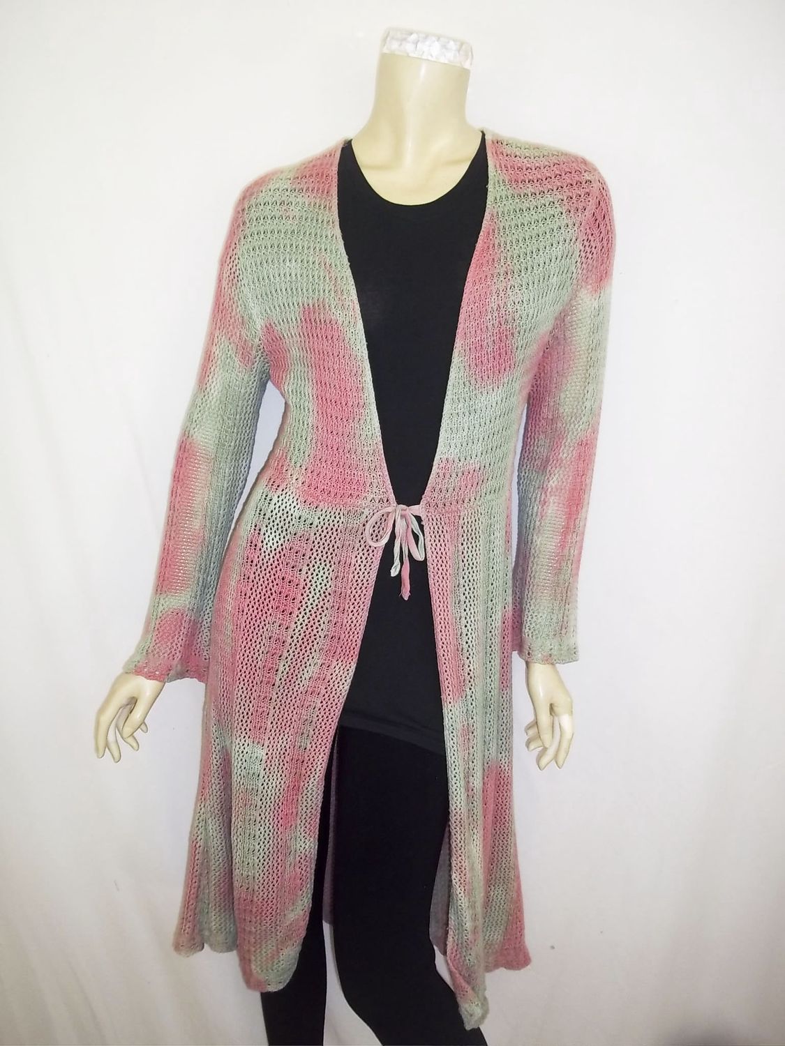 Summer Vintage Sky-Dye Cardigan in Raspberry Ocean Summer