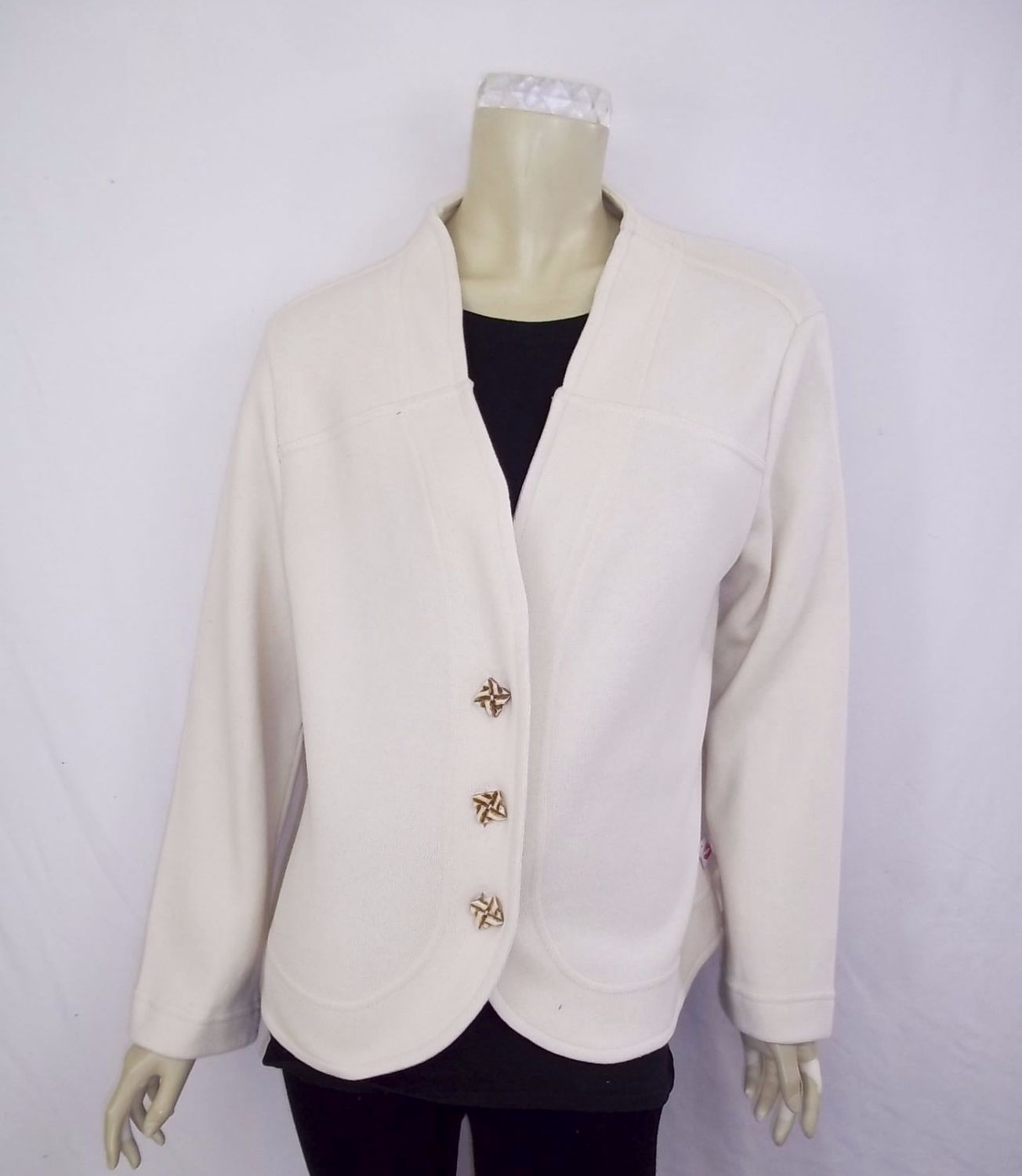 Lux Natural 3-button Cardigan