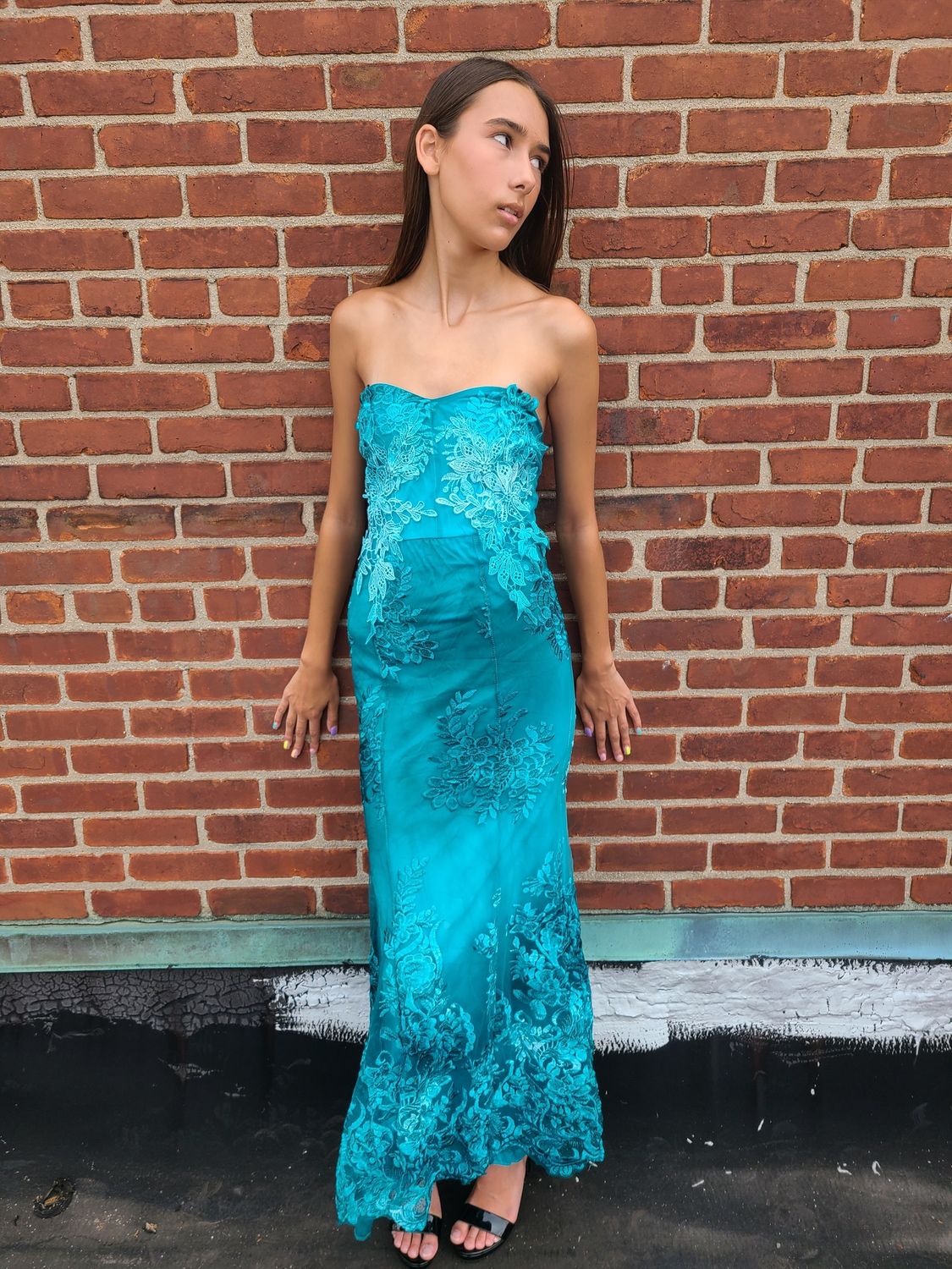 Floral Strapless Sweatheart Dress
