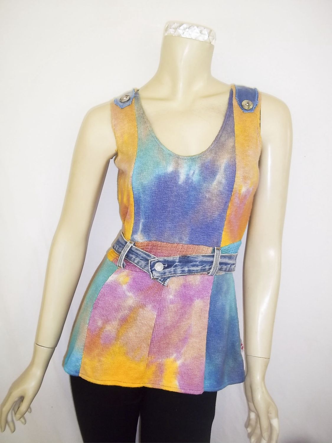 Summer Vintage Sky-Dye Dress in Vibrant Jean Summer