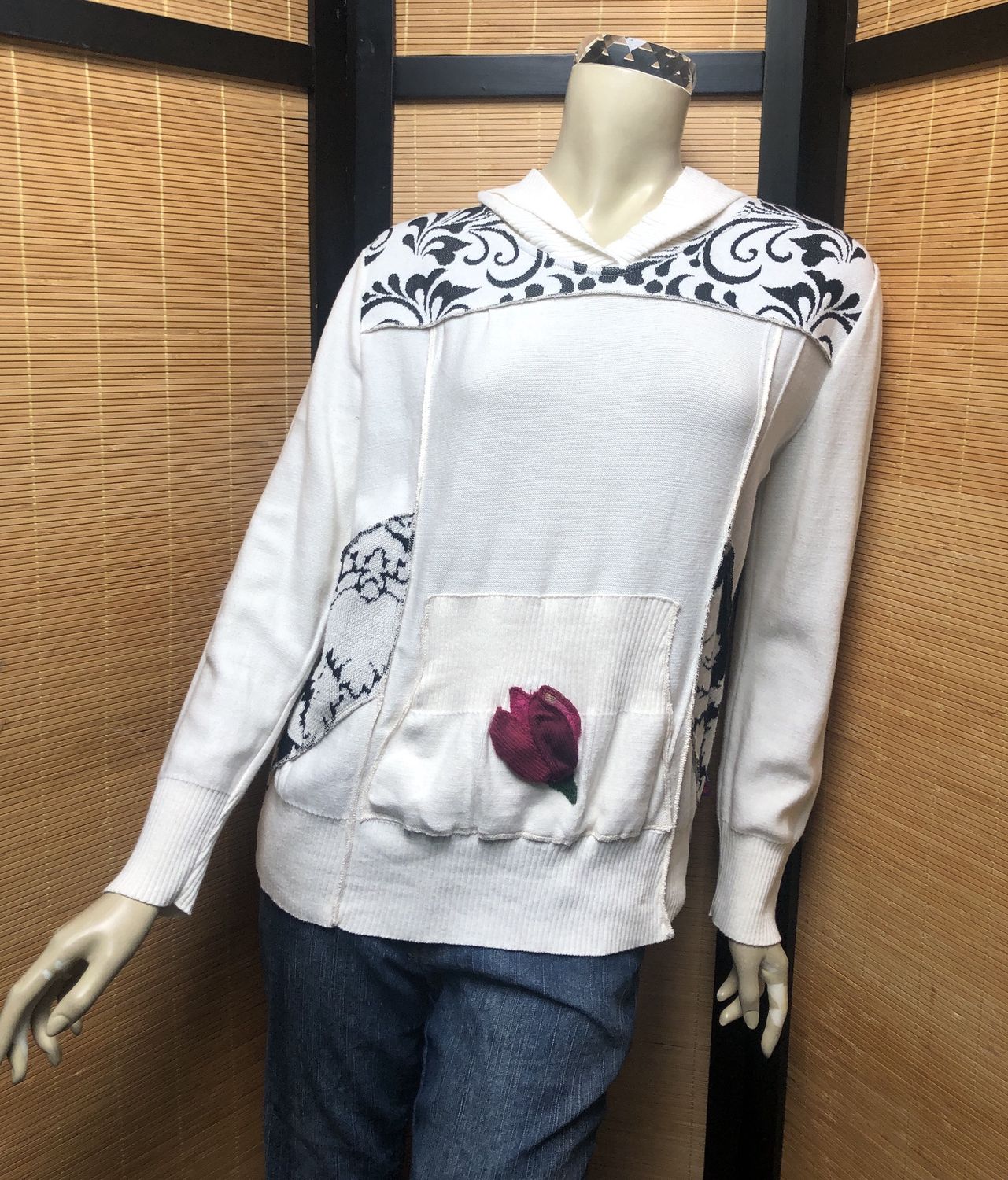 Fresh Fruit Sky-Dye Mid Long-Sleeved Hooded Pullover in Decorative Fancy Spring