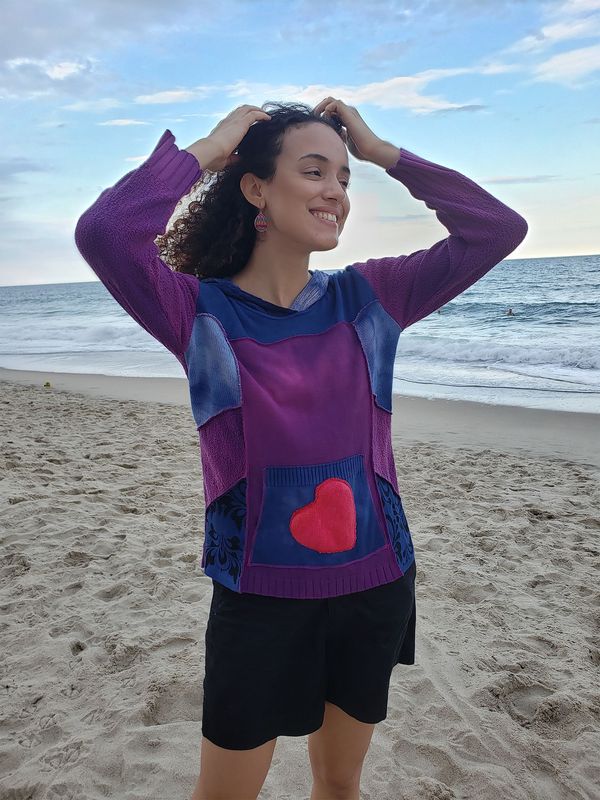 Love Hoody in Navy Beach Fun