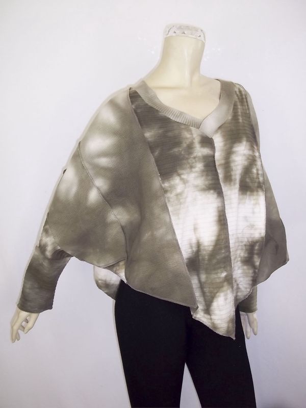 Gray Sky-Dye Poncho