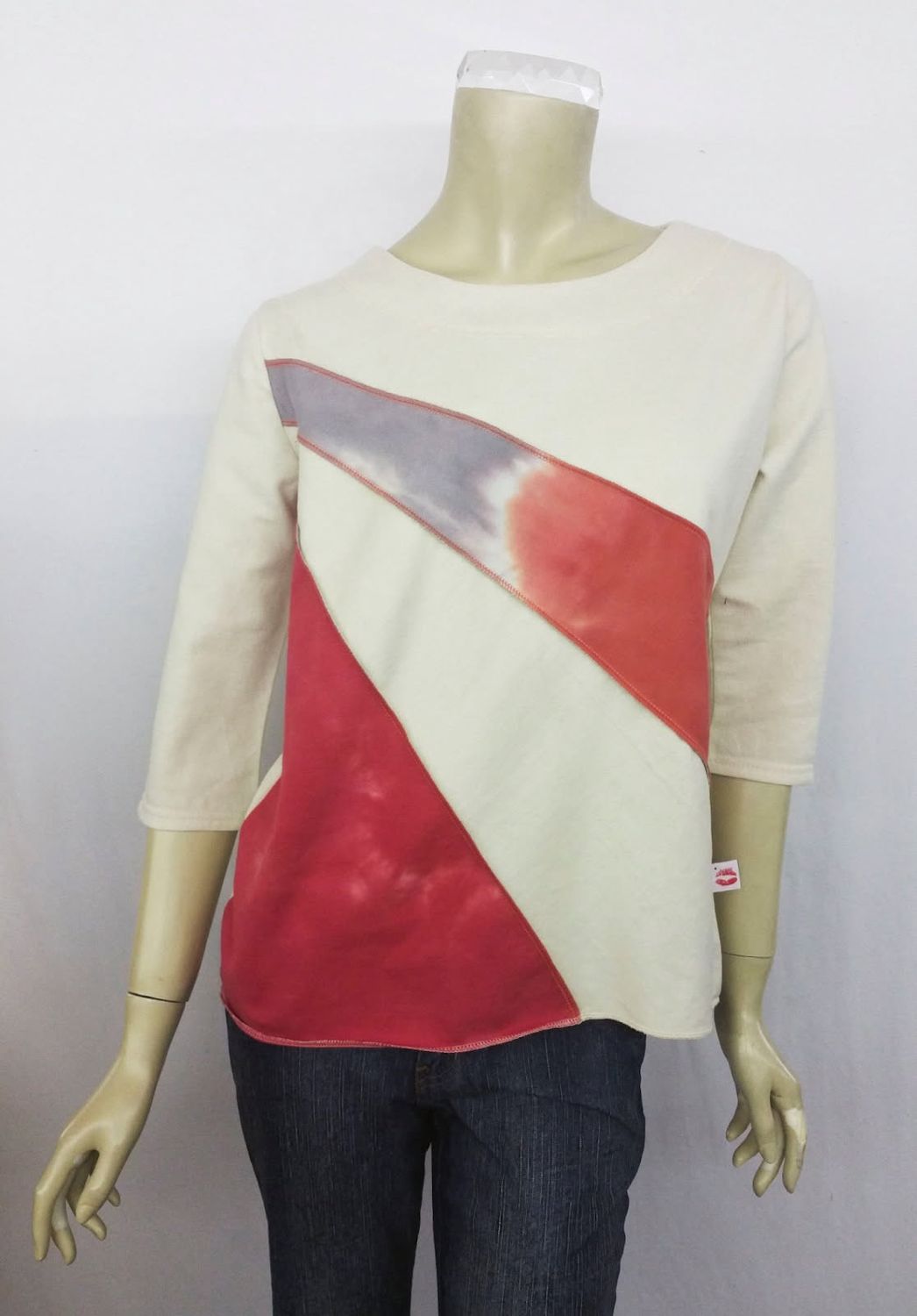 Fresh Fruit Sky-Dye Cropped Pullover in Spring Sunrise Sky