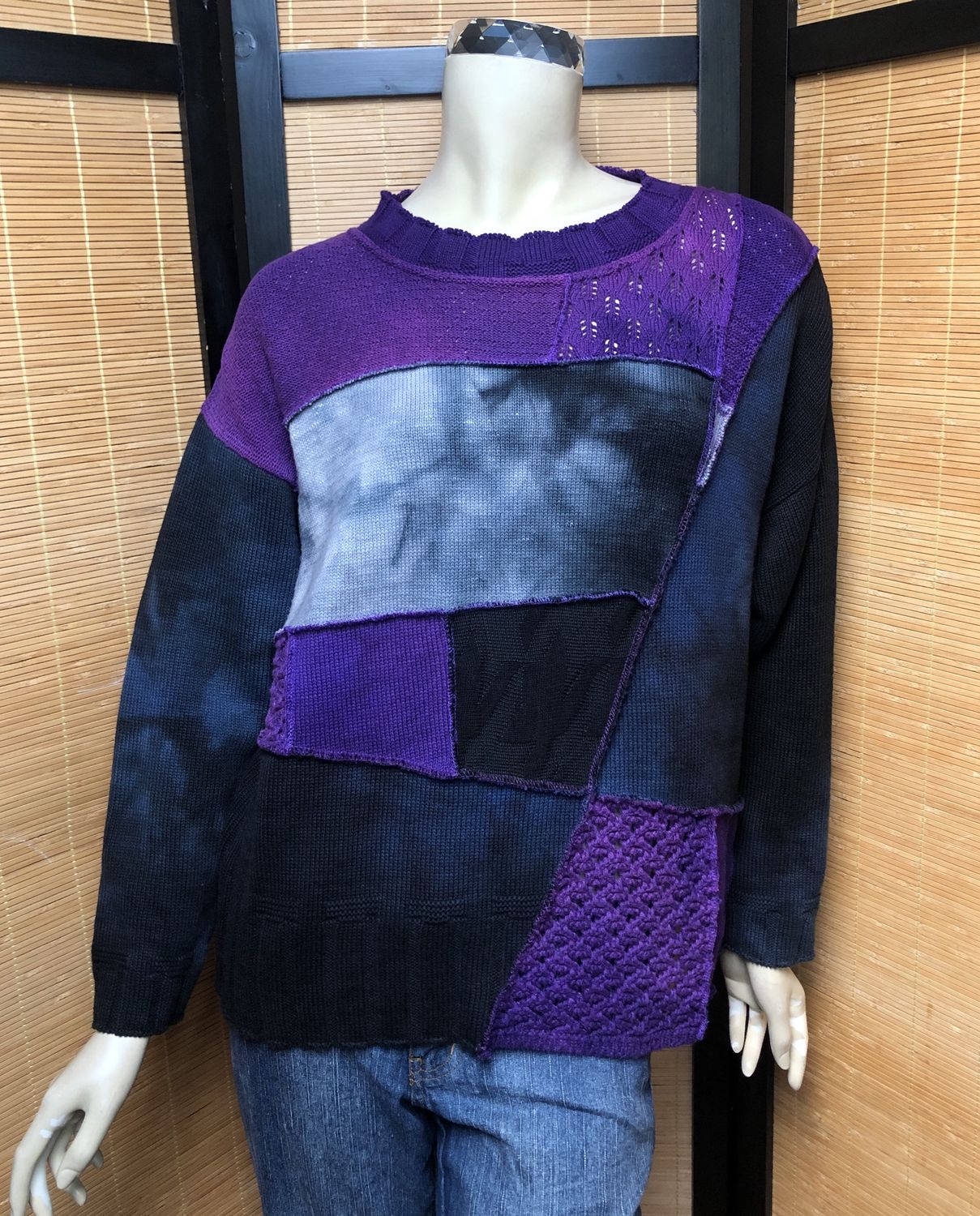 Bejeweled Mid Sky-Dye Long-Sleeved Pullover in Beautiful Dazzling Fall