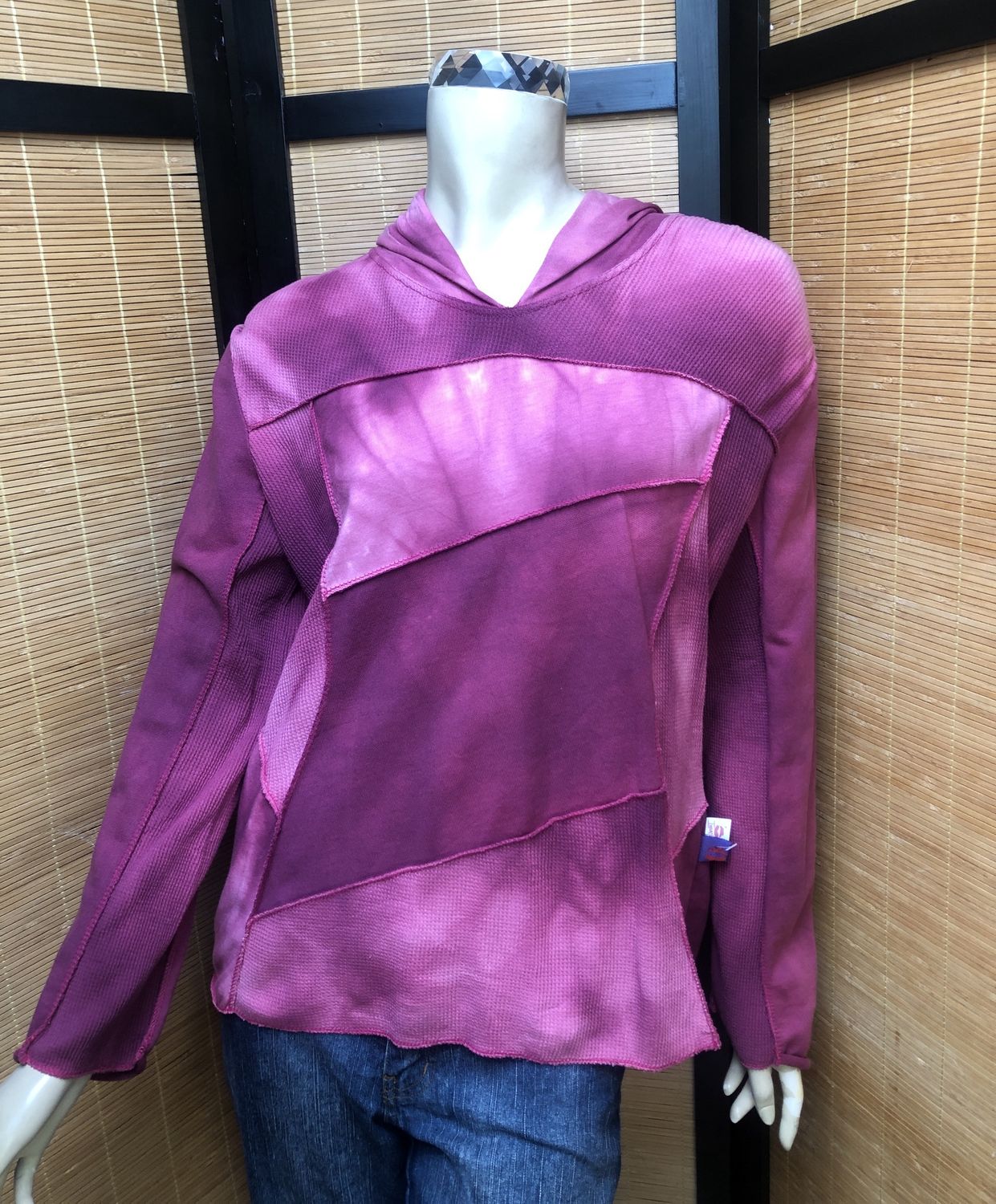 Bejeweled Mid Sky-Dye Long-Sleeved Pullover in Loveing Autumn Pink