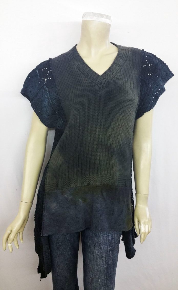 Fresh Fruit Sky-Dye Long Pullover in Midnight Forest Spring