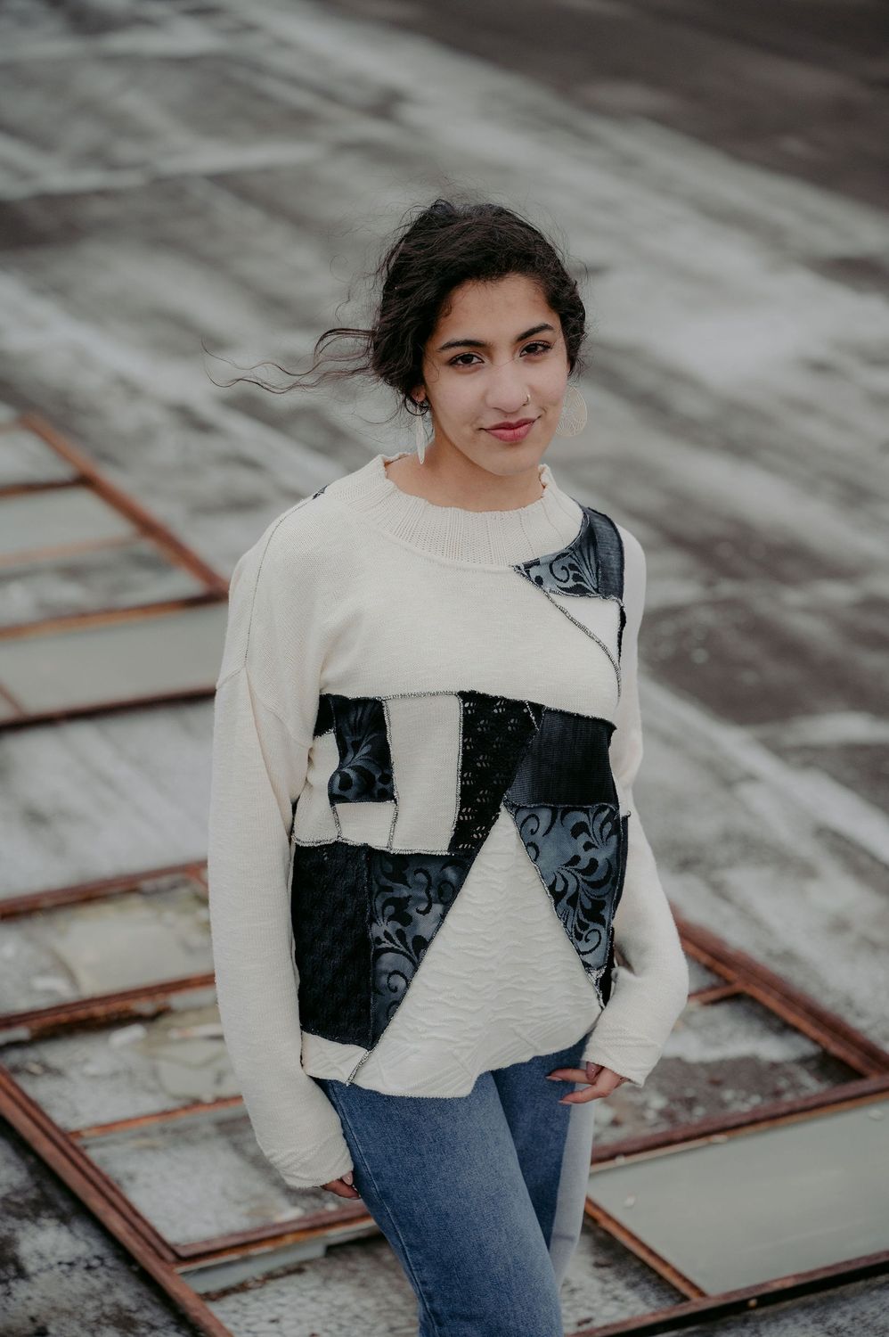High Point Pullover in Black &amp; White