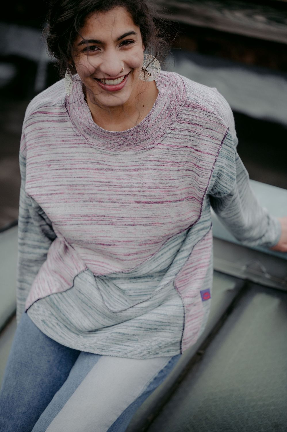 Sterling Ridge Pullover in Pink Fusion, Size: Small/Medium, Color: Dark Pink &amp; Gray