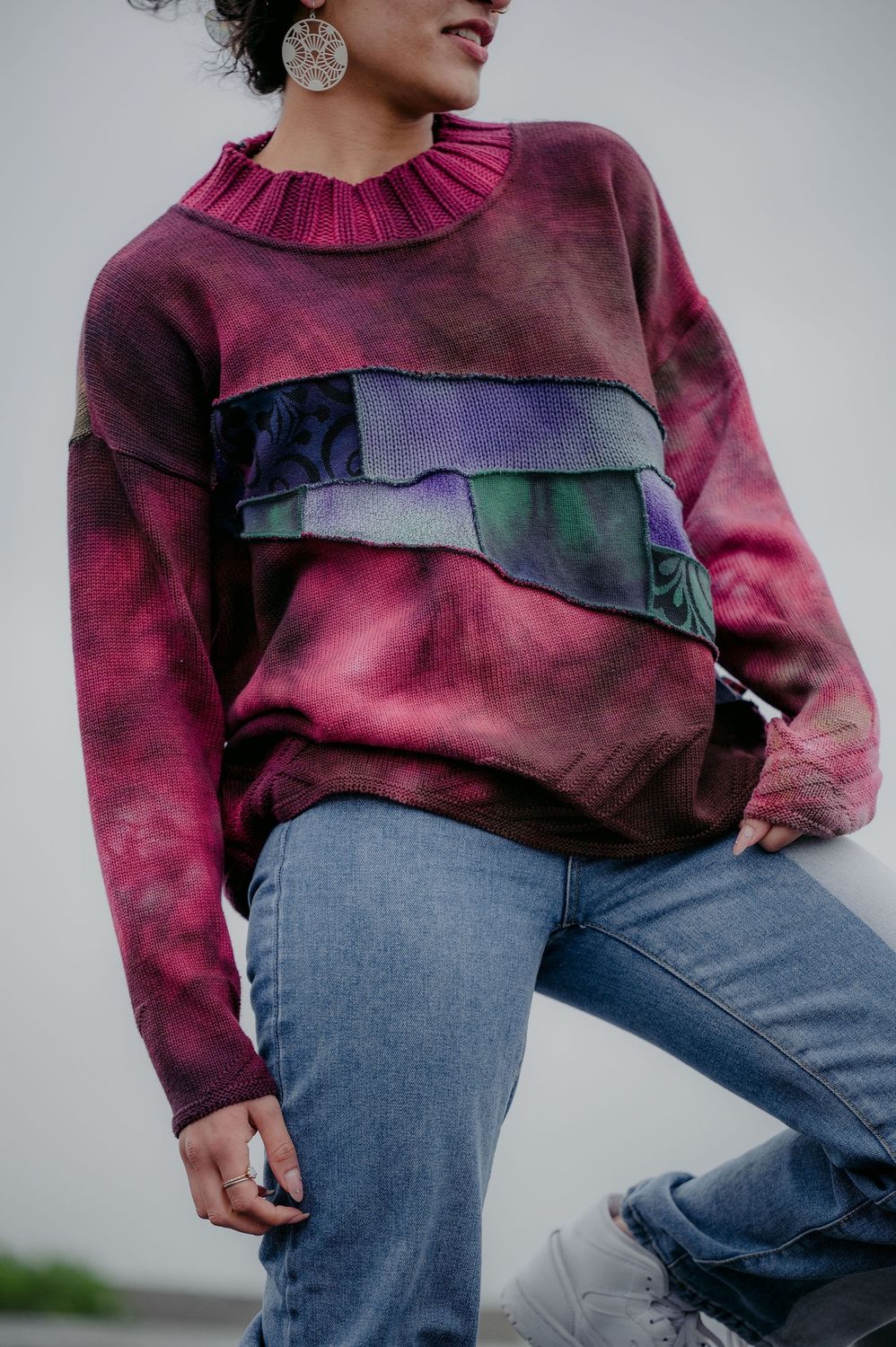 Windbeam Pullover in Sunset, Size: Medium/Large, Color: Ruby Sunset