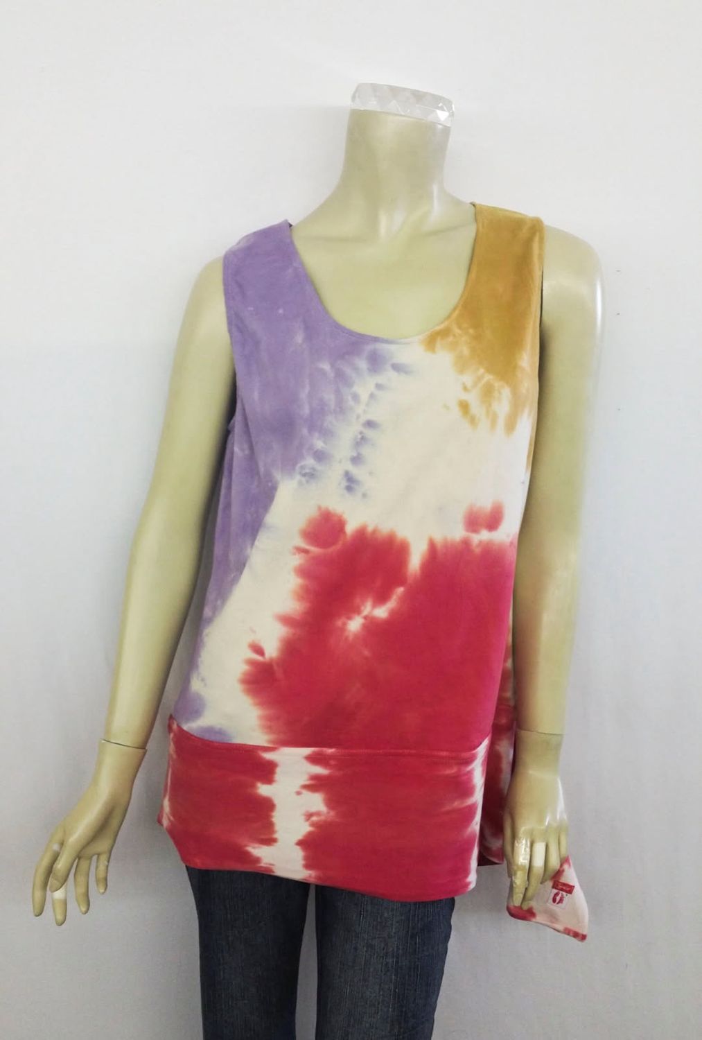 Fresh Fruit Sky-Dye Long Sleeveless Sweater in Virbant Springtide Warmth