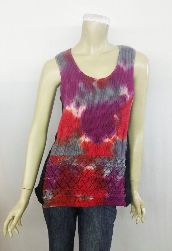 Fresh Fruit Sky-Dye Mid Sleeveless Sweater in Lively Spring Twilight