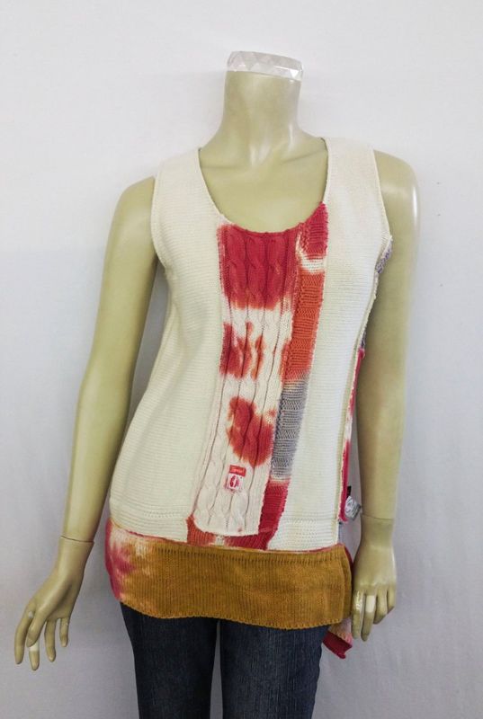 Fresh Fruit Sky-Dye Mid Sleeveless Sweater in Silvery Morning Glory