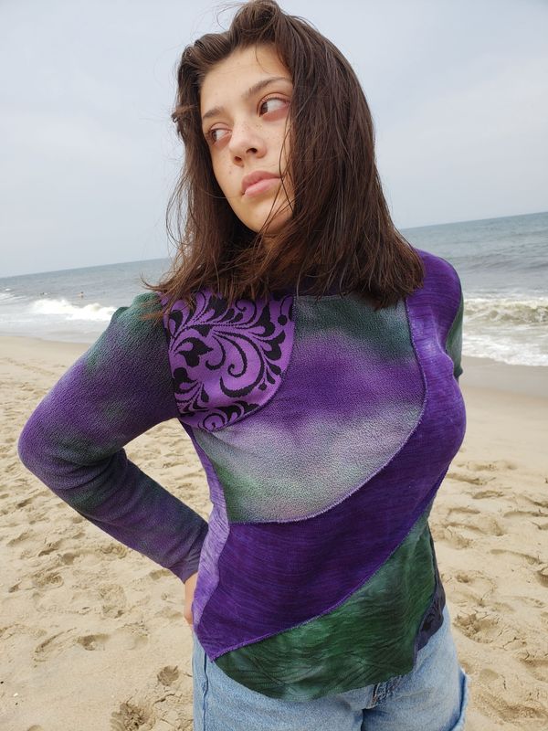 star &quot;rolling hills&quot; crop sweater sweatshirt