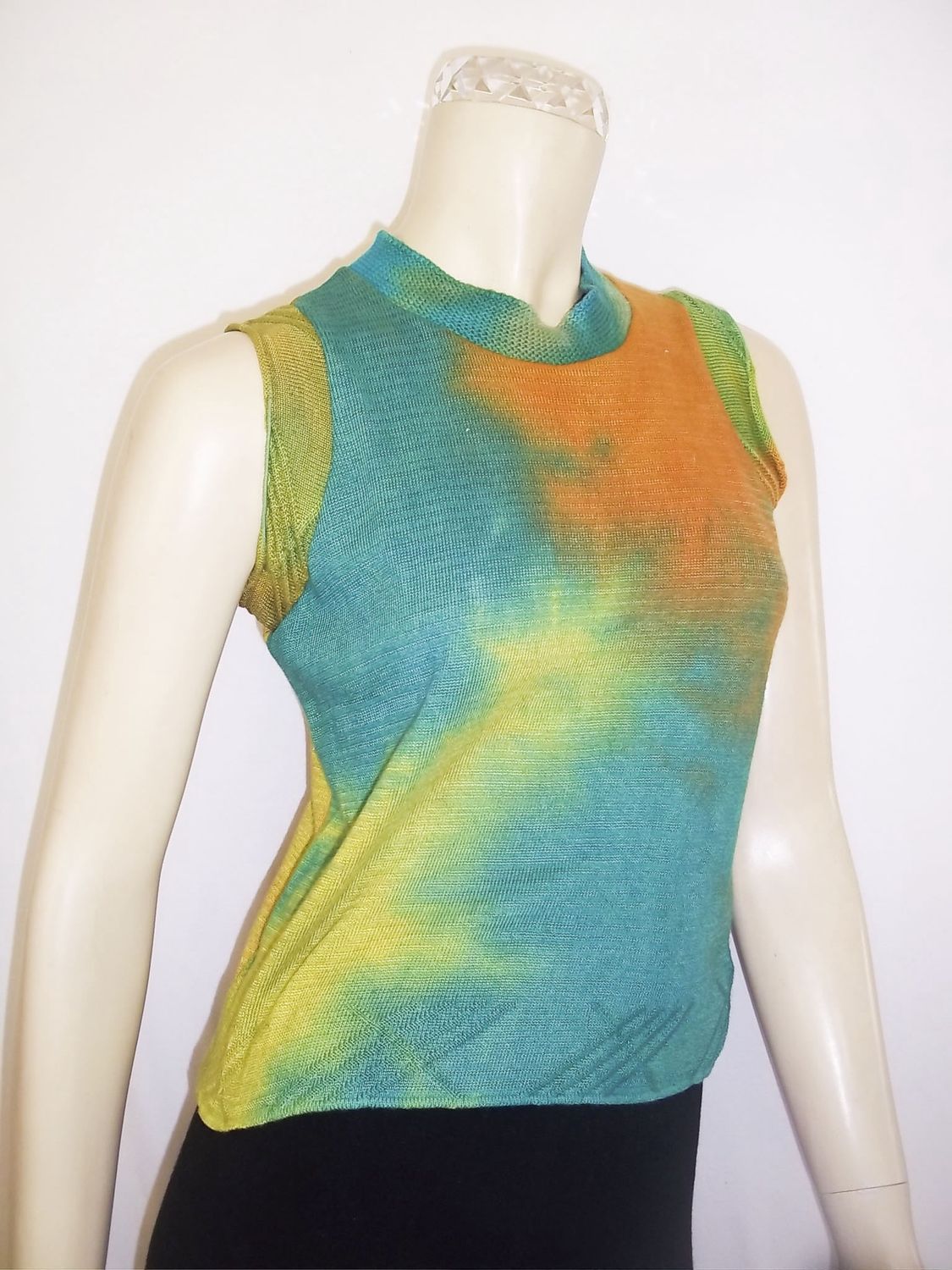 Summer Vintage Sky-Dye Tank-Top in Summer Love Jade