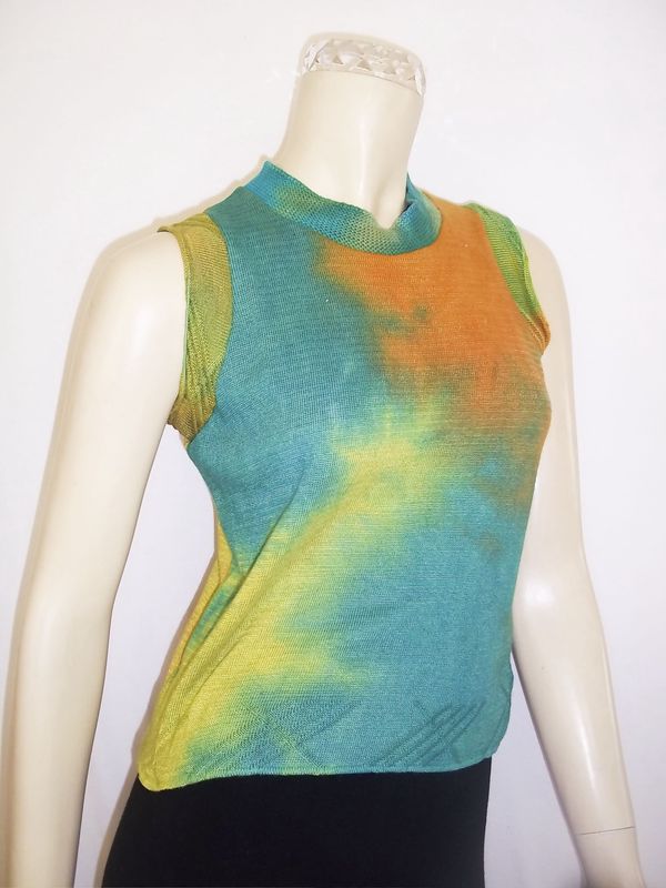 Summer Vintage Sky-Dye Tank-Top in Summer Love Jade