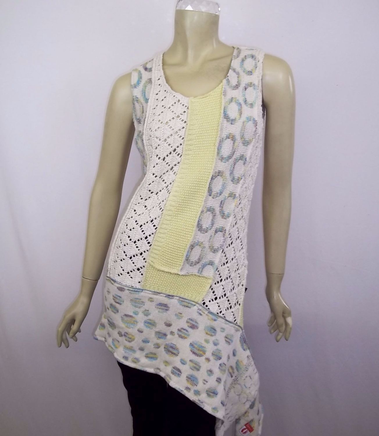 Tank Tunic, Size: S/M, Color: Yellow/Cheetah Spots