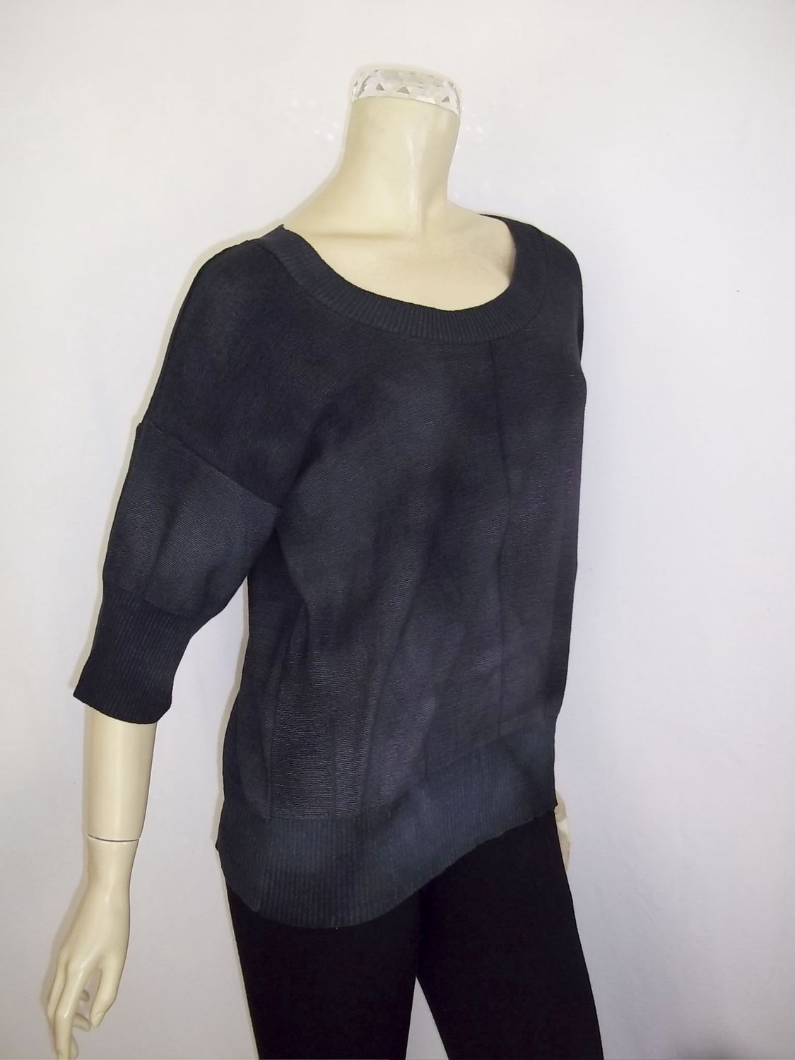 Scoop Long Short Sleeve Blk Sueded Light Weight