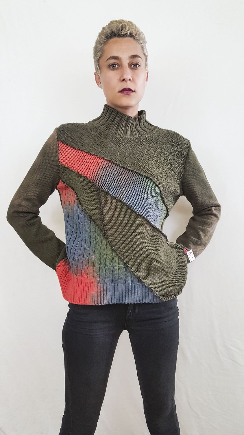 Mock-Neck Star Sweater, Size: M/L