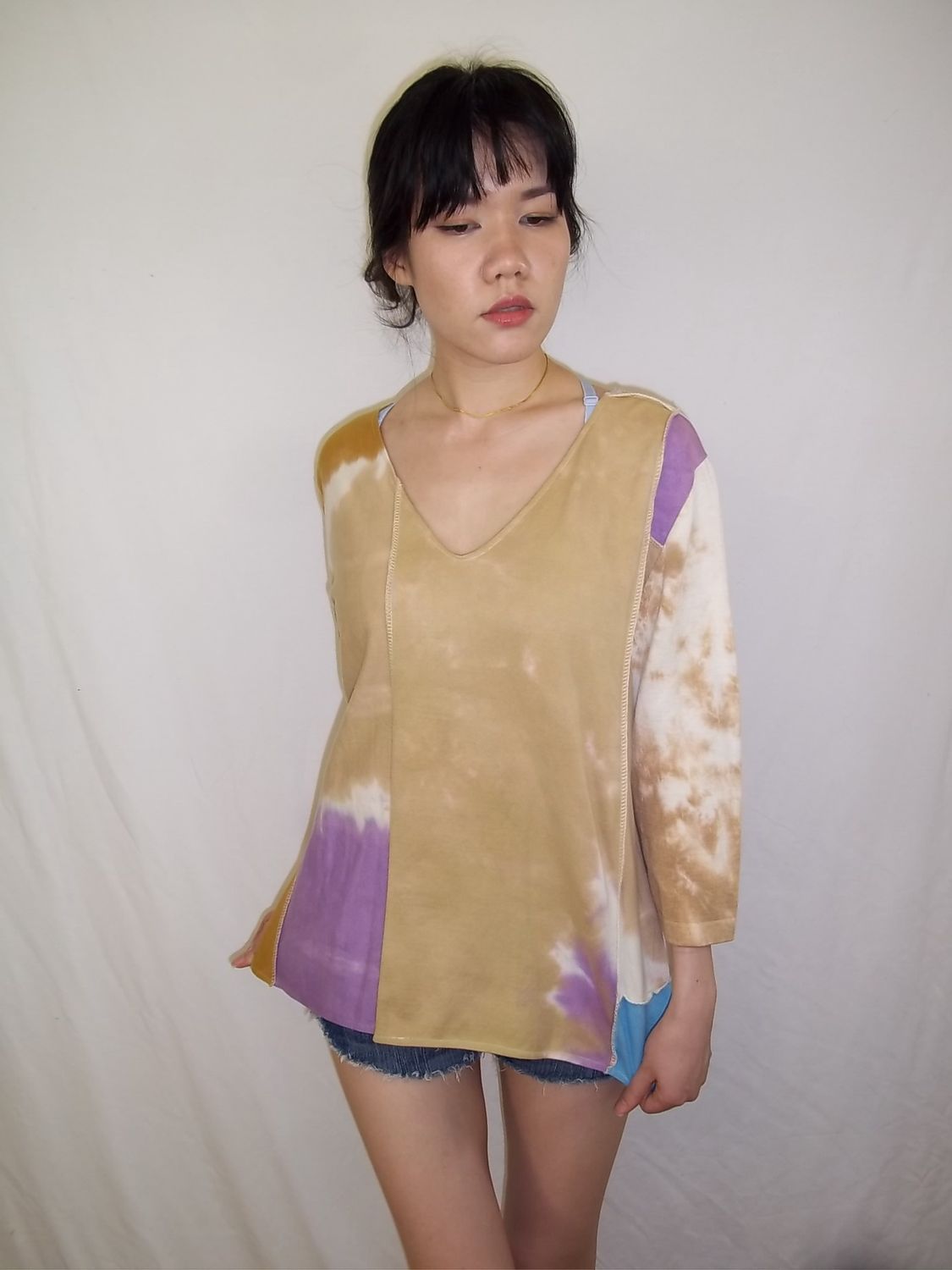 Sky-Dye V neck Pullover