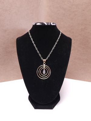 Meteorite Chip Pendant W/Rings
