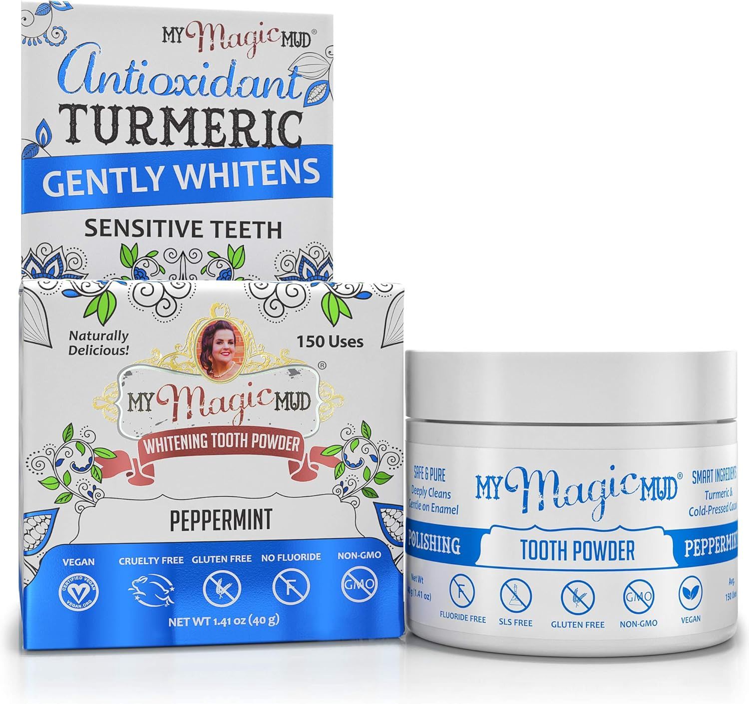 Magic Mud Antiox Tooth Powder - Peppermint