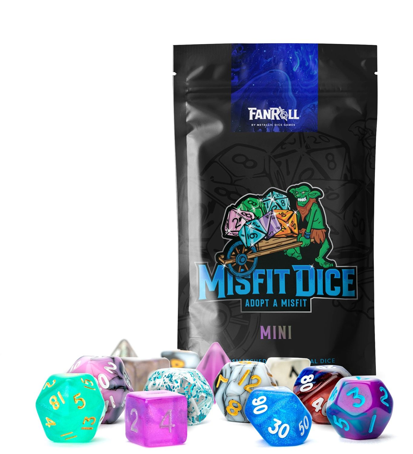 Mini Mystery Misfit Polyhedral Dice Set